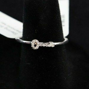 Sterling Silver, Diamon Key, Ring - H/I Size 7